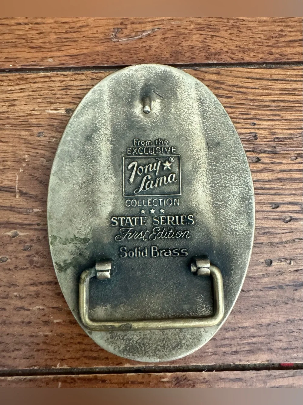Dominion Of Canada Tony Lama Solid Brass “First Edition” Belt Buckle